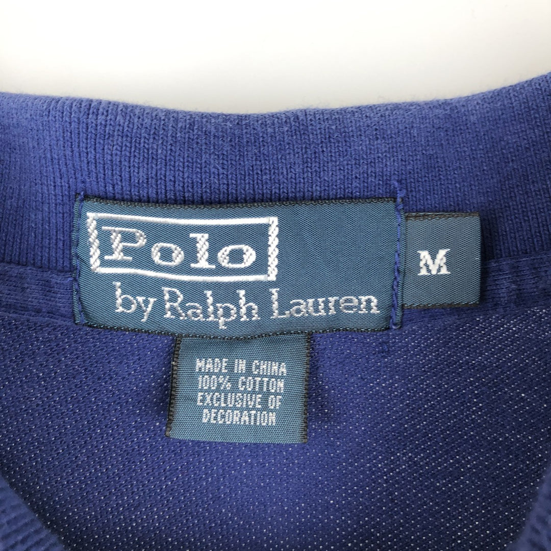 Ralph Lauren POLO by Ralph Lauren short sleeve polo shirt, men's size M cotton navy blue type Vintage Second Hand