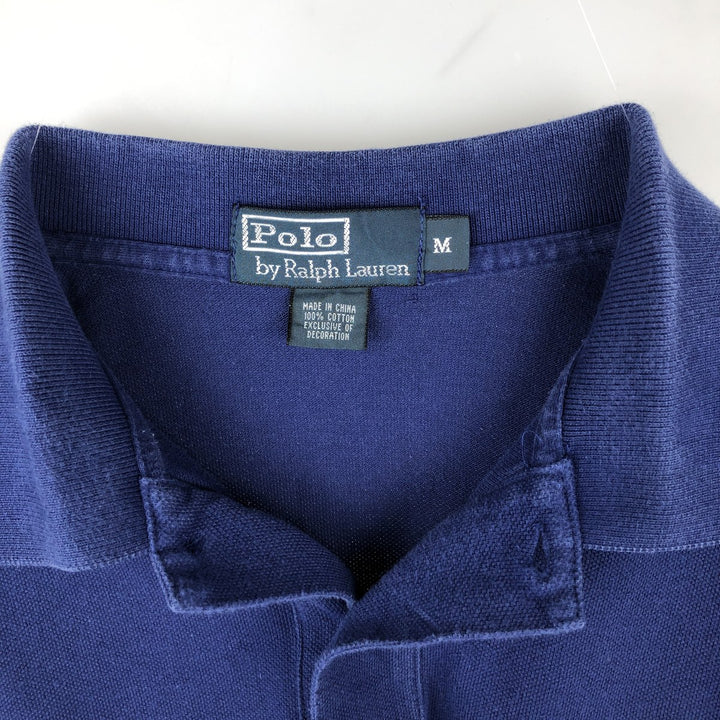 Ralph Lauren POLO by Ralph Lauren short sleeve polo shirt, men's size M cotton navy blue type Vintage Second Hand