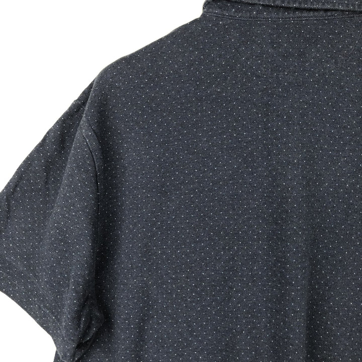 Ralph Lauren POLO RALPH LAUREN CUSTOM SLIM FIT Dot Pattern Short-Sleeve Polo Shirt (Men's XL equivalent) cotton navy blue type Vintage Second Hand