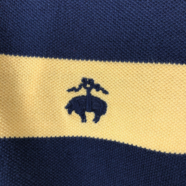 Brooks Brothers 346 short sleeve striped polo shirt, men's size XL cotton yellow type Vintage Second Hand