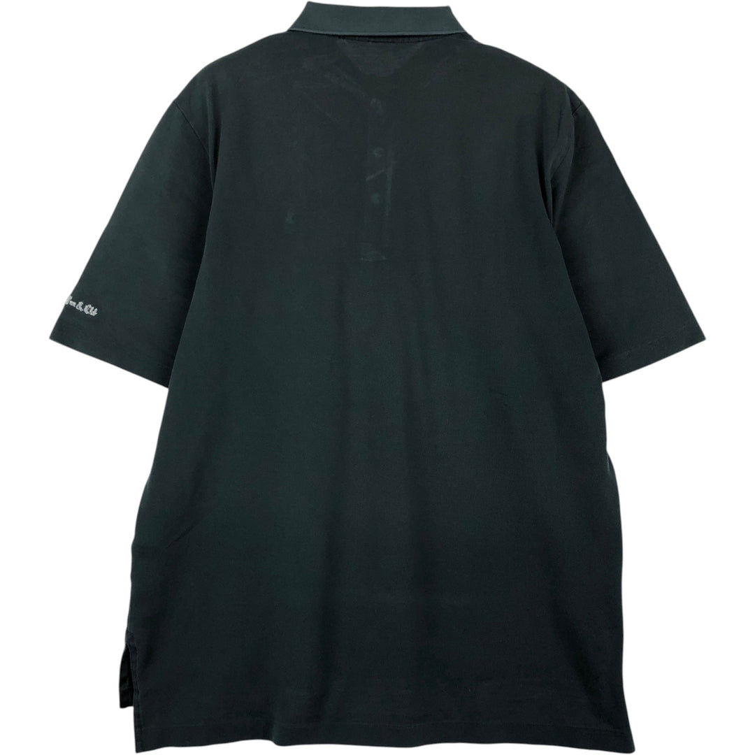 Ralph Lauren POLO GOLF Polo Golf short sleeve polo shirt for men size L Pima Cotton black type Vintage Second Hand