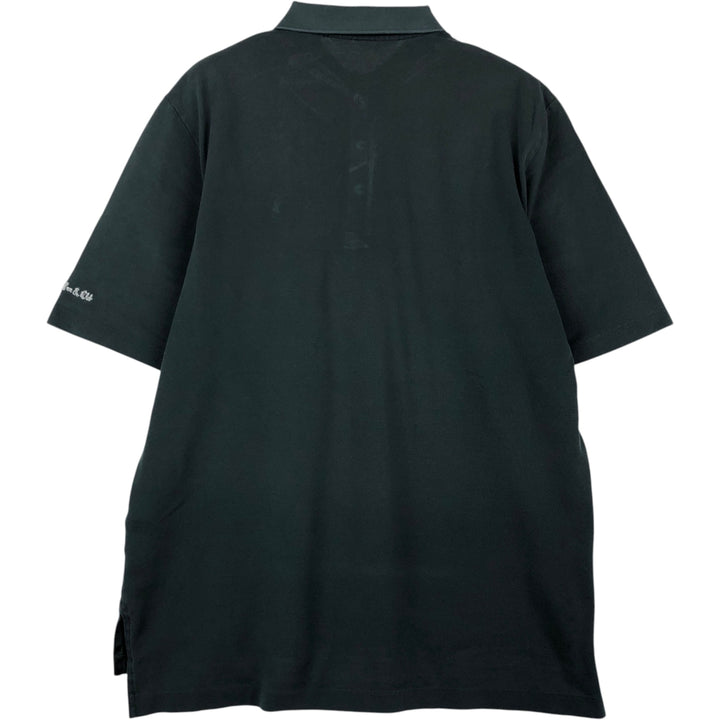 Ralph Lauren POLO GOLF Polo Golf short sleeve polo shirt for men size L Pima Cotton black type Vintage Second Hand