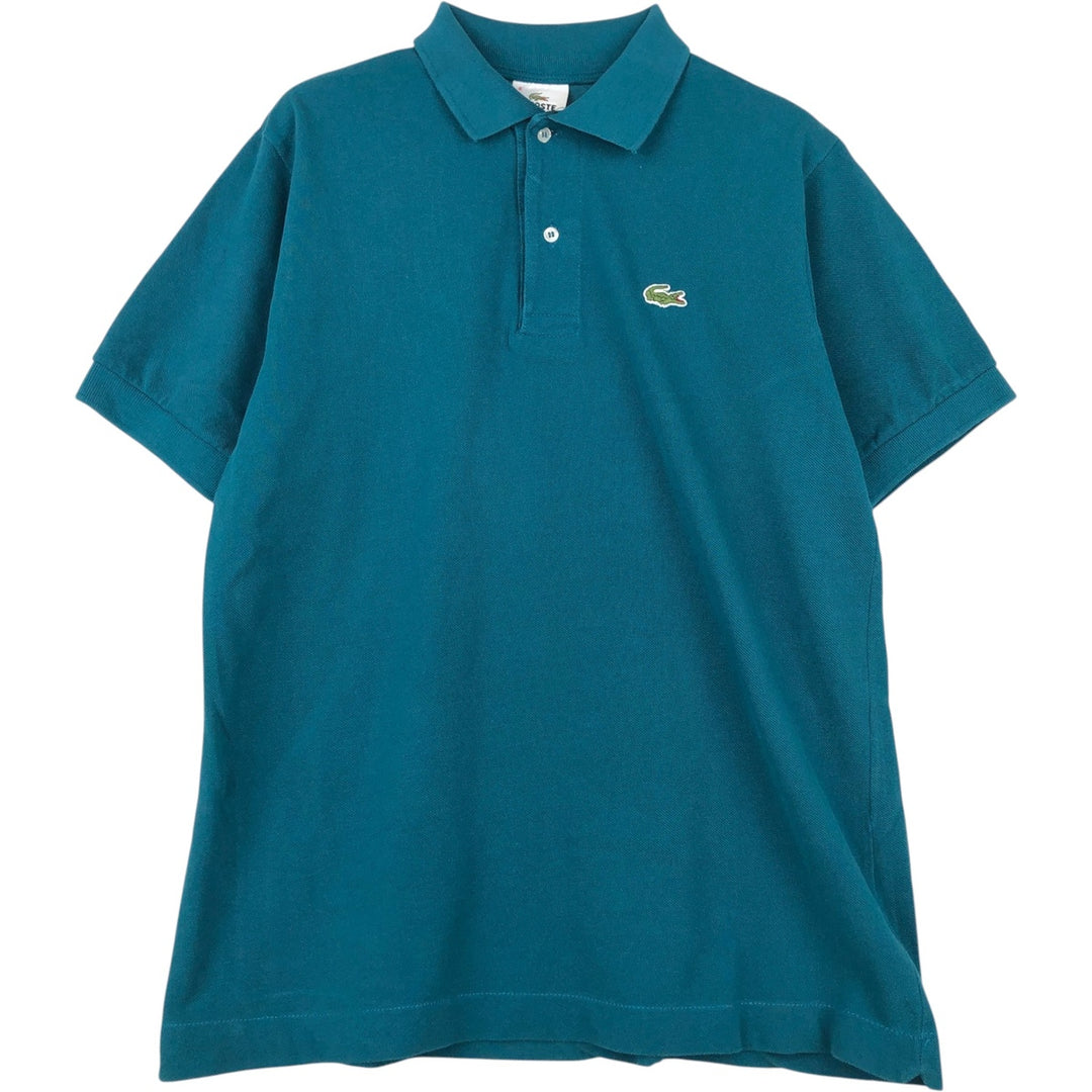 Lacoste short sleeve polo shirt, men's XL size cotton green type Vintage Second Hand