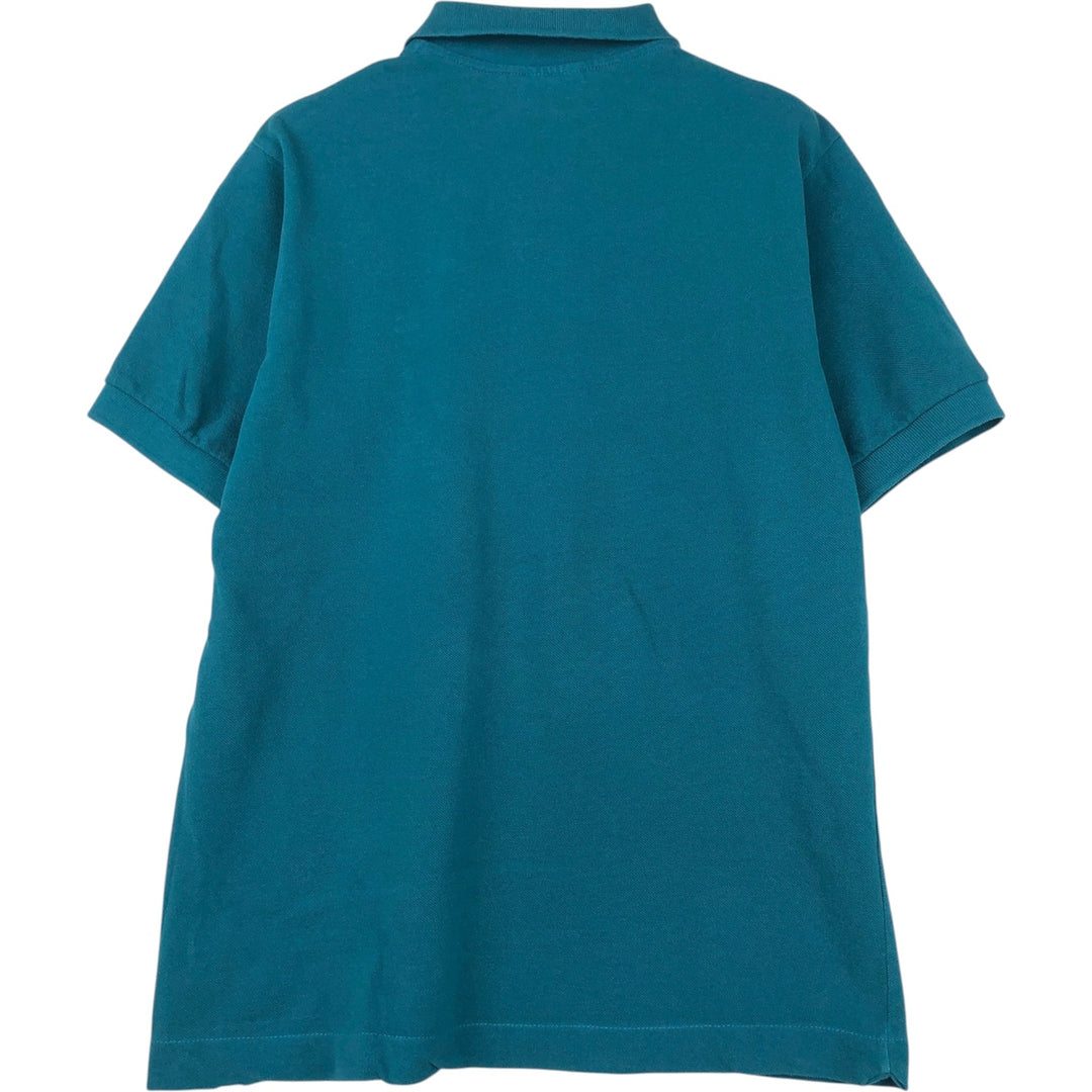 Lacoste short sleeve polo shirt, men's XL size cotton green type Vintage Second Hand