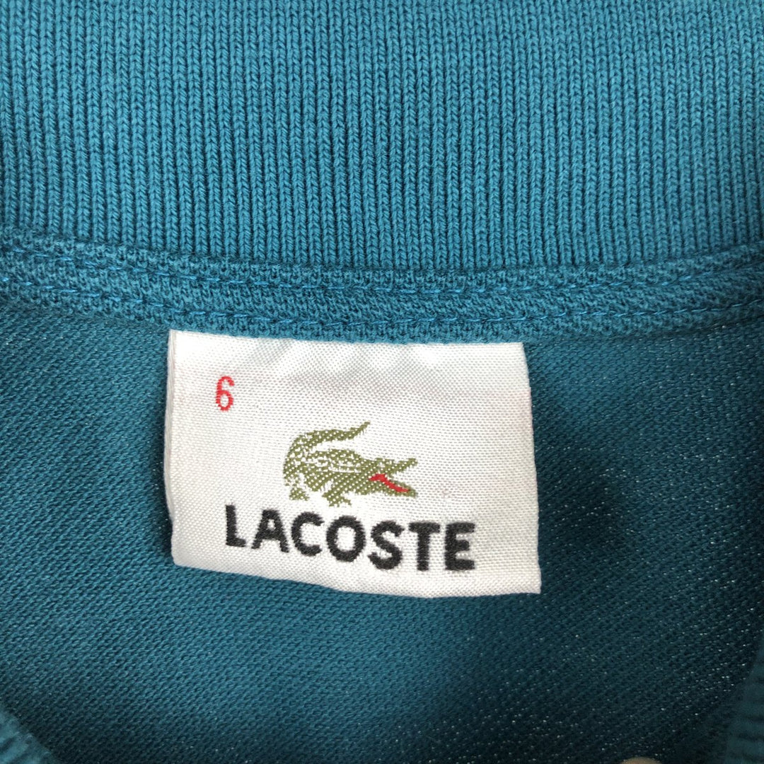 Lacoste short sleeve polo shirt, men's XL size cotton green type Vintage Second Hand