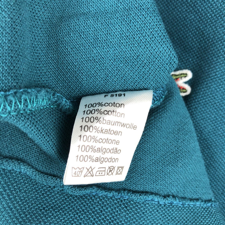 Lacoste short sleeve polo shirt, men's XL size cotton green type Vintage Second Hand