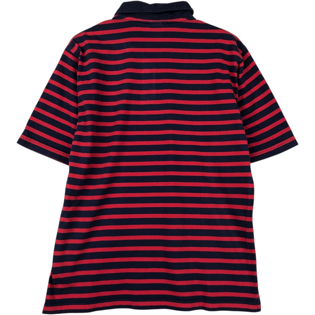 Brooks Brothers 346 Short-Sleeve Striped Polo Shirt, Men's Size M (approx.) cotton red type Vintage Second Hand