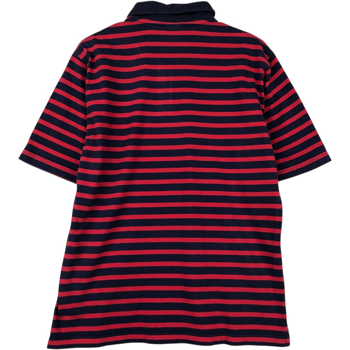 Brooks Brothers 346 Short-Sleeve Striped Polo Shirt, Men's Size M (approx.) cotton red type Vintage Second Hand