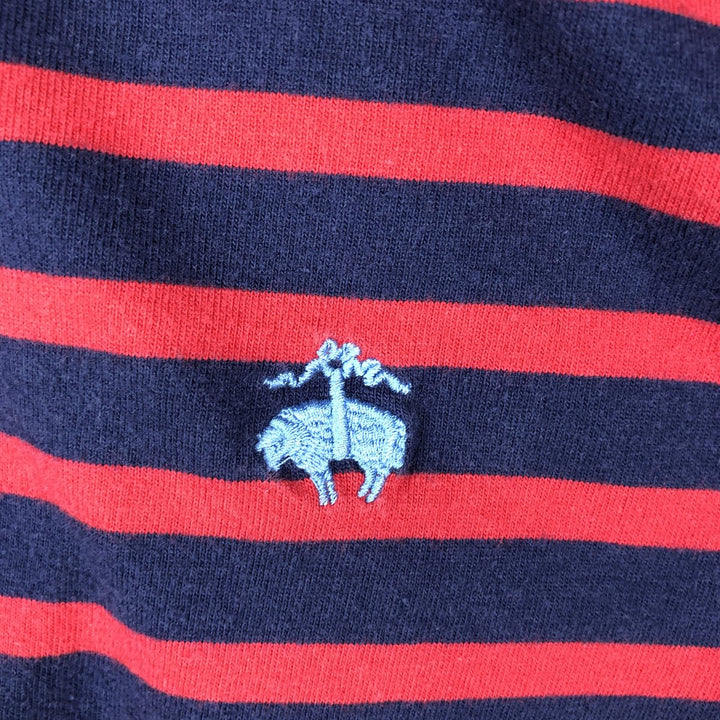 Brooks Brothers 346 Short-Sleeve Striped Polo Shirt, Men's Size M (approx.) cotton red type Vintage Second Hand