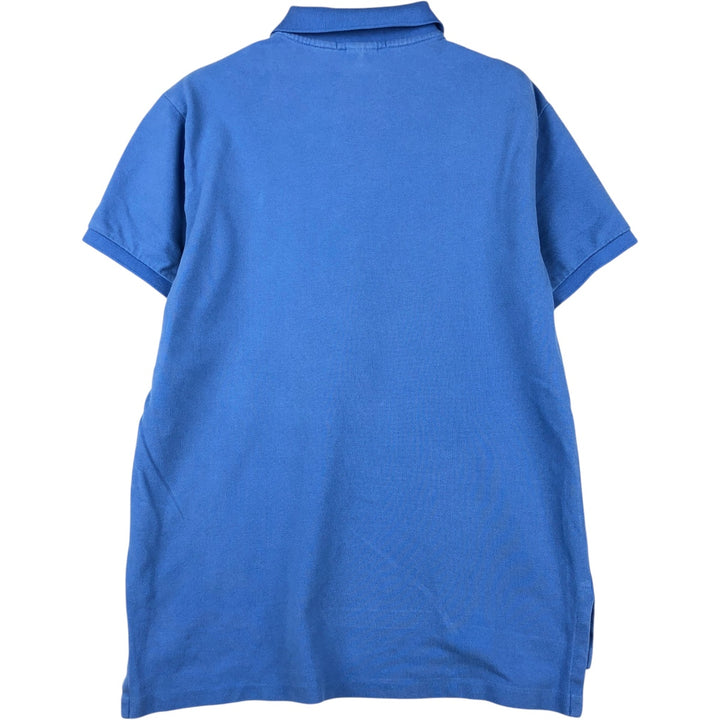 Ralph Lauren POLO by Ralph Lauren CUSTOM FIT Short-Sleeve Polo Shirt, Men's Size M (approx.) cotton Blue type light blue Vintage Second Hand
