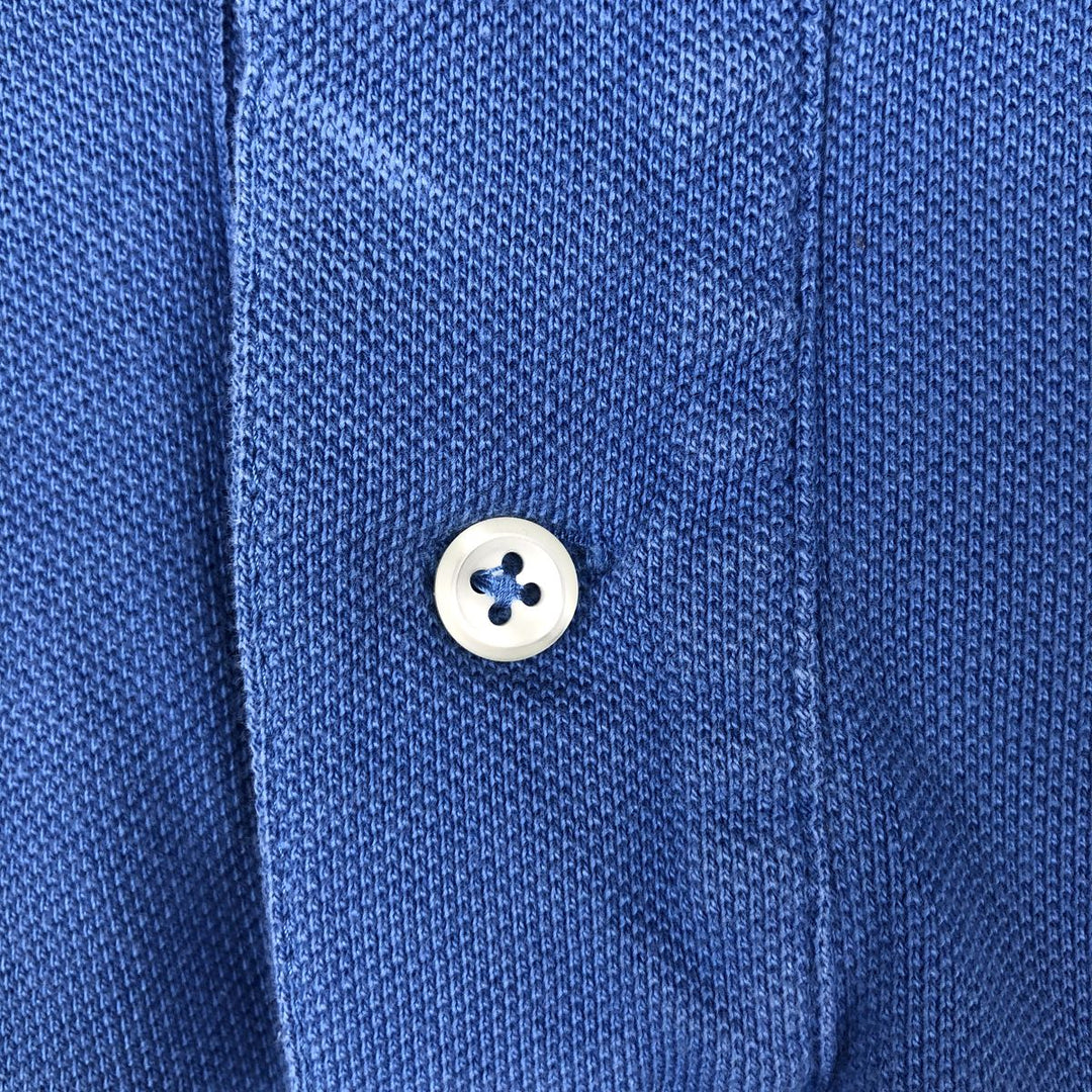 Ralph Lauren POLO by Ralph Lauren CUSTOM FIT Short-Sleeve Polo Shirt, Men's Size M (approx.) cotton Blue type light blue Vintage Second Hand