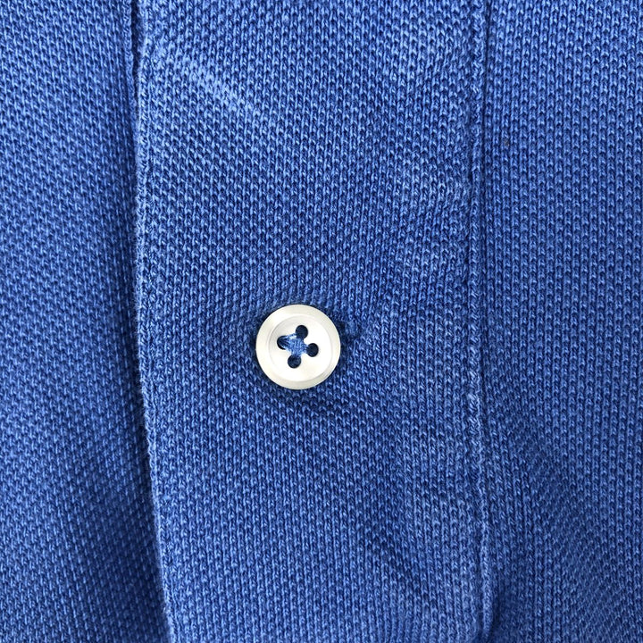 Ralph Lauren POLO by Ralph Lauren CUSTOM FIT Short-Sleeve Polo Shirt, Men's Size M (approx.) cotton Blue type light blue Vintage Second Hand