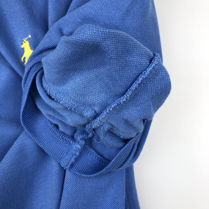 Ralph Lauren POLO by Ralph Lauren CUSTOM FIT Short-Sleeve Polo Shirt, Men's Size M (approx.) cotton Blue type light blue Vintage Second Hand