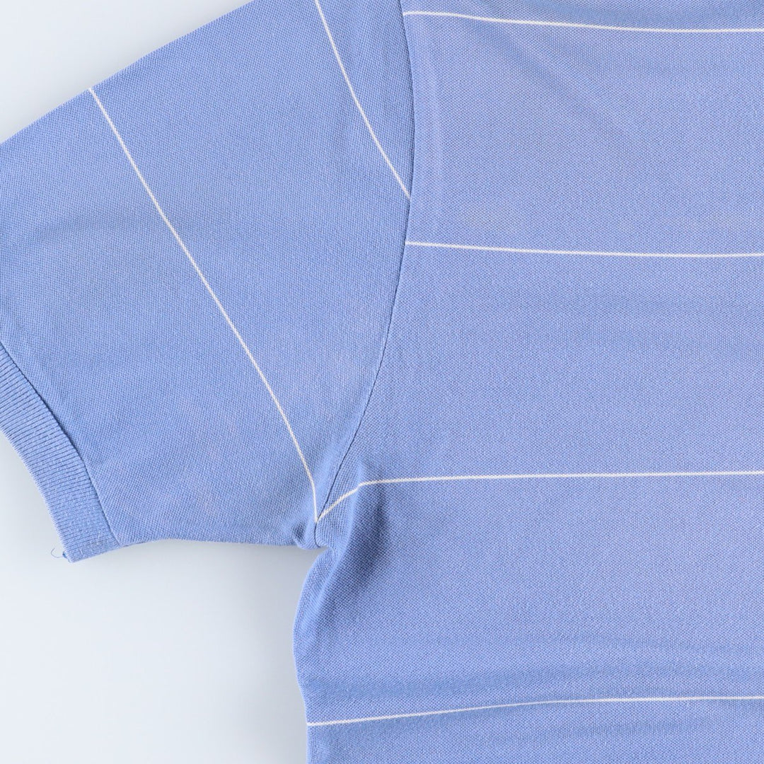 Ralph Lauren POLO by Ralph Lauren short sleeve striped polo shirt, men's XL size cotton Blue type light blue Vintage Second Hand