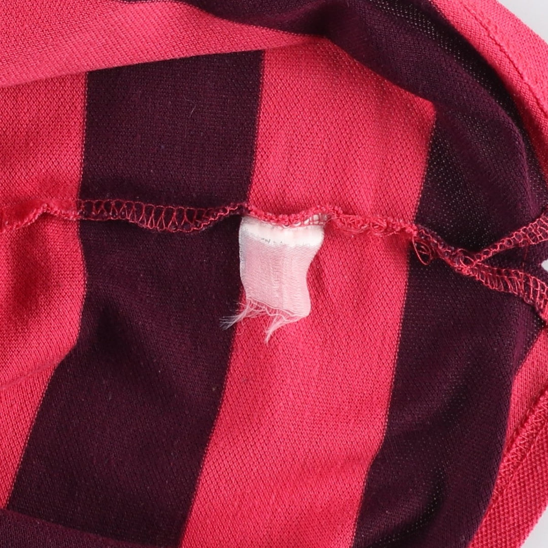 Lacoste Vintage Fit Short-Sleeve Striped Polo Shirt, Men's Size XL (approx.) unclear pink type Vintage Second Hand