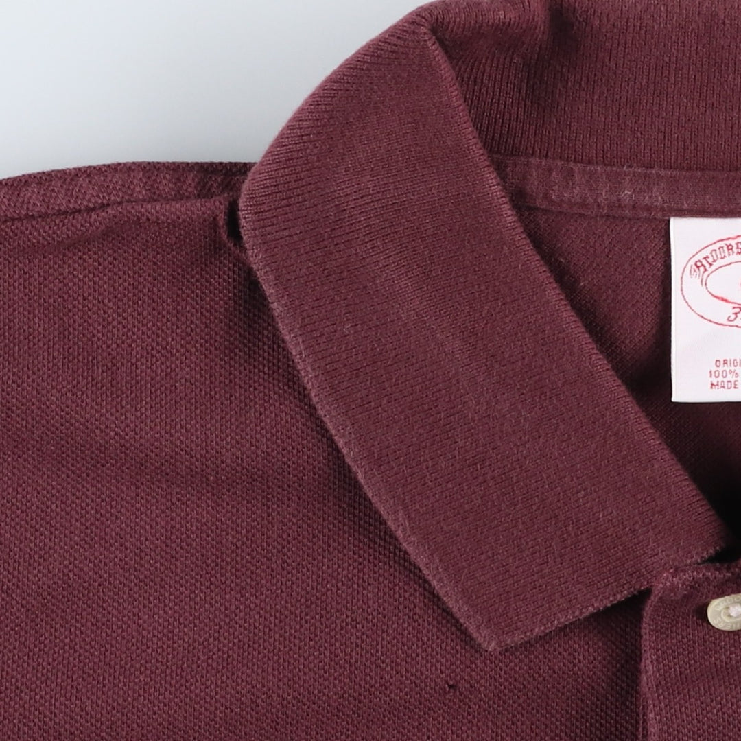Brooks Brothers Men's Short Sleeve Polo Shirt, Size L cotton wine-red Vintage Second Hand