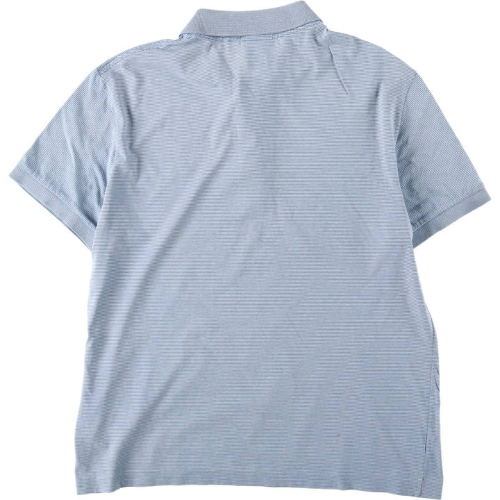 Lacoste (LACOSTE) France-designed Regular Fit Short-Sleeve Striped Polo Shirt, Size 5 (Equivalent to Men's L) cotton blue type Vintage Second Hand