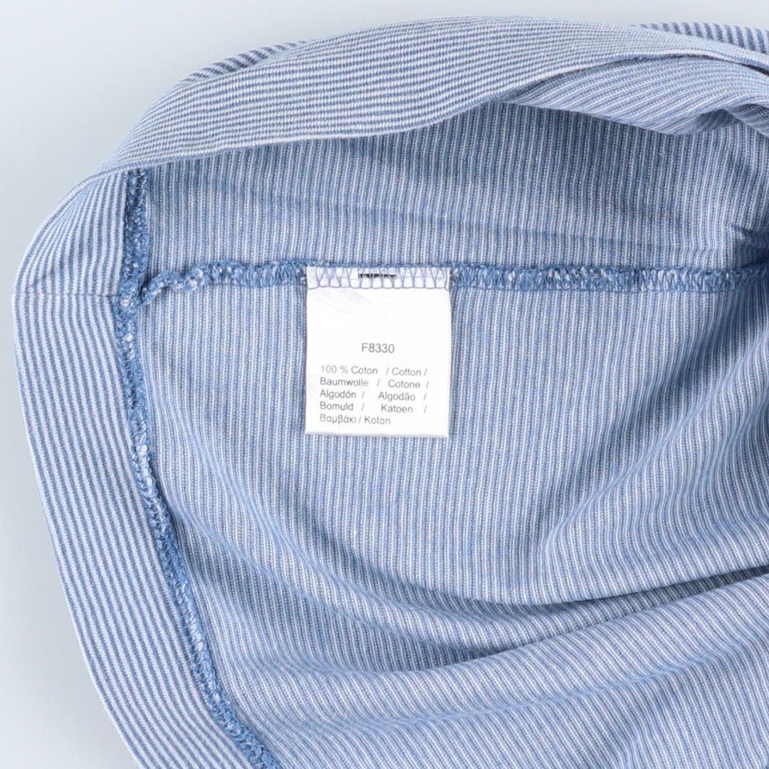 Lacoste (LACOSTE) France-designed Regular Fit Short-Sleeve Striped Polo Shirt, Size 5 (Equivalent to Men's L) cotton blue type Vintage Second Hand