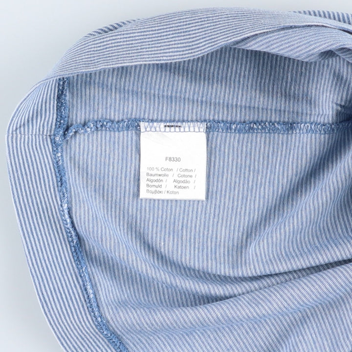 Lacoste (LACOSTE) France-designed Regular Fit Short-Sleeve Striped Polo Shirt, Size 5 (Equivalent to Men's L) cotton blue type Vintage Second Hand