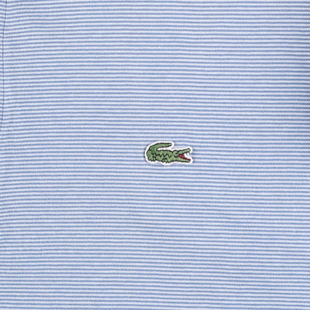 Lacoste (LACOSTE) France-designed Regular Fit Short-Sleeve Striped Polo Shirt, Size 5 (Equivalent to Men's L) cotton blue type Vintage Second Hand