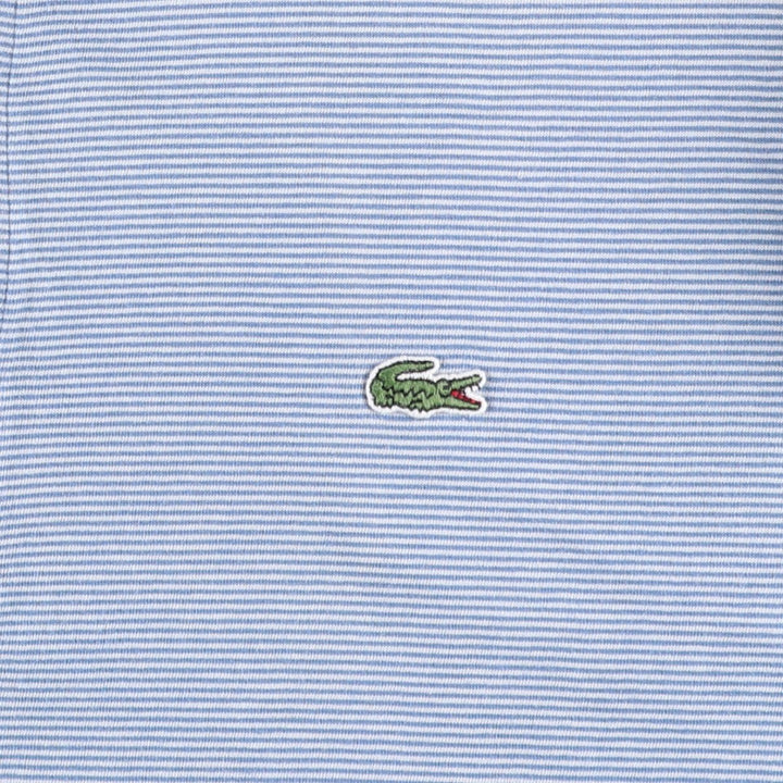 Lacoste (LACOSTE) France-designed Regular Fit Short-Sleeve Striped Polo Shirt, Size 5 (Equivalent to Men's L) cotton blue type Vintage Second Hand