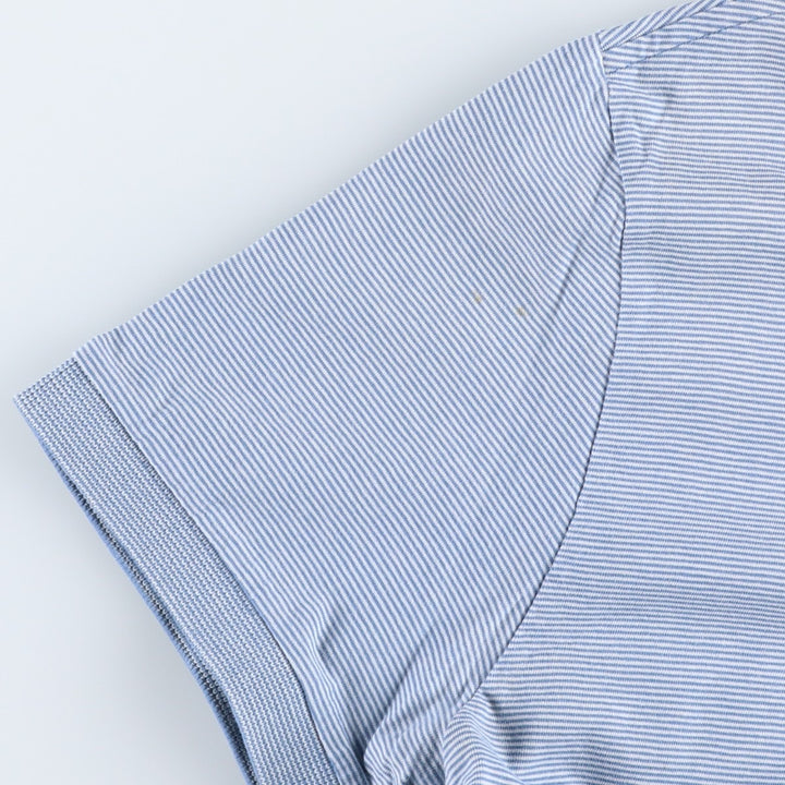 Lacoste (LACOSTE) France-designed Regular Fit Short-Sleeve Striped Polo Shirt, Size 5 (Equivalent to Men's L) cotton blue type Vintage Second Hand
