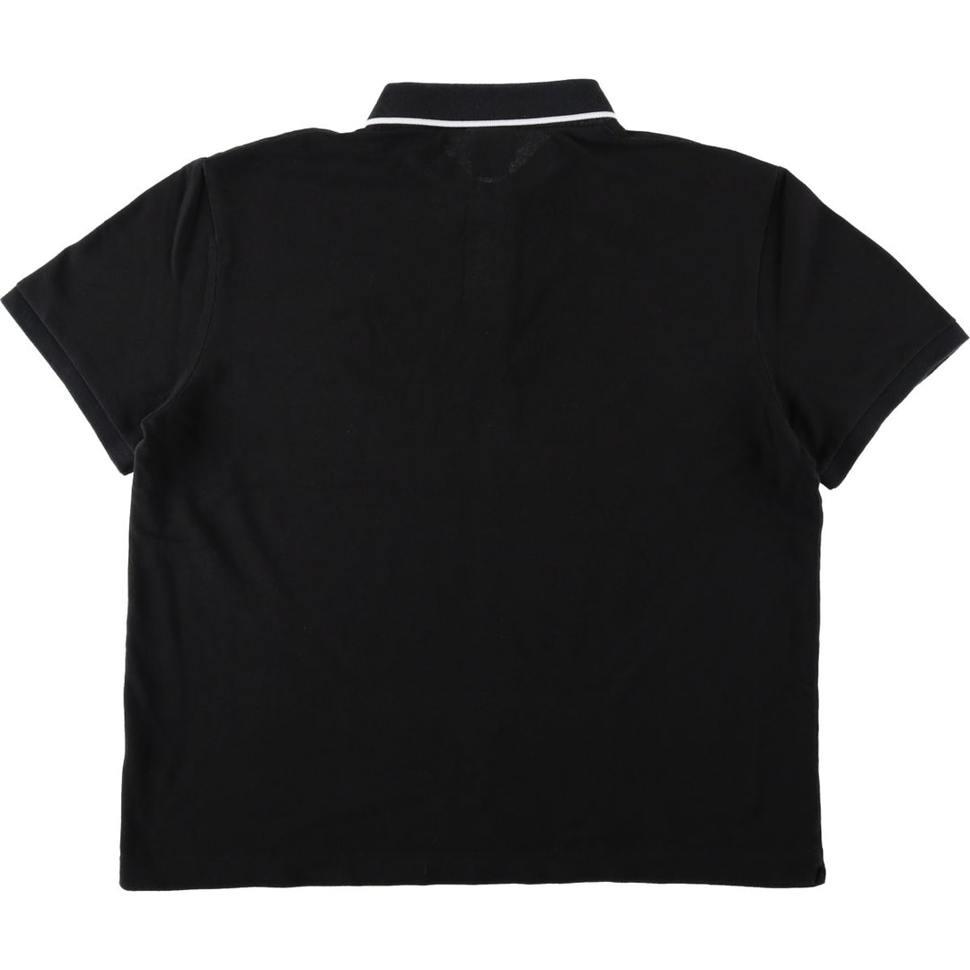 Lacoste (French design) Regular Fit Short-Sleeve Polo Shirt, Men's Size XL (approx.) cotton black type Vintage Second Hand