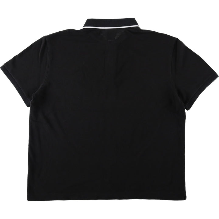 Lacoste (French design) Regular Fit Short-Sleeve Polo Shirt, Men's Size XL (approx.) cotton black type Vintage Second Hand