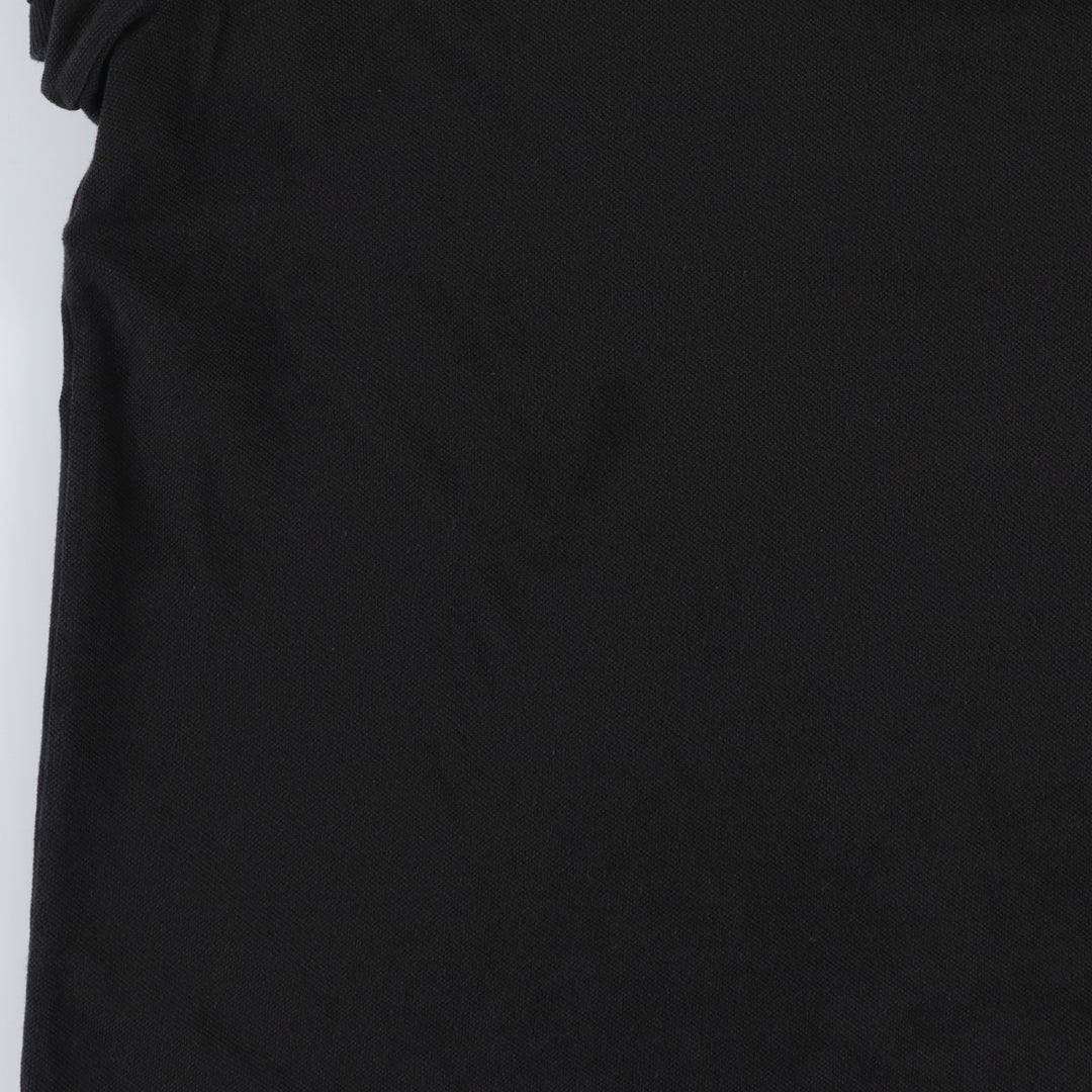 Lacoste (French design) Regular Fit Short-Sleeve Polo Shirt, Men's Size XL (approx.) cotton black type Vintage Second Hand