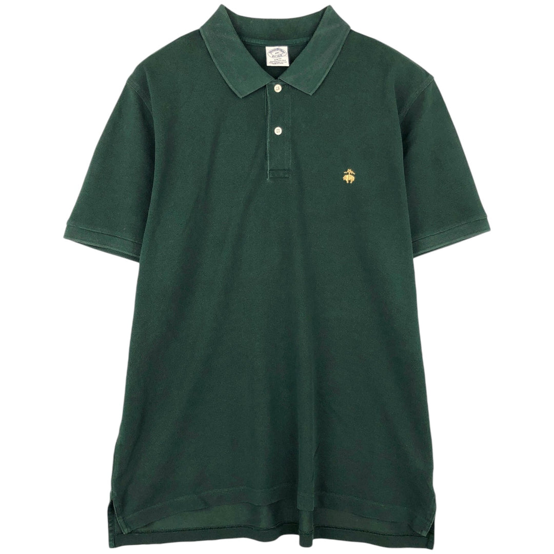 Brooks Brothers Est.1818 Short-Sleeve Polo Shirt, Men's Size XXL (approx.) cotton Green type dark green Vintage Second Hand