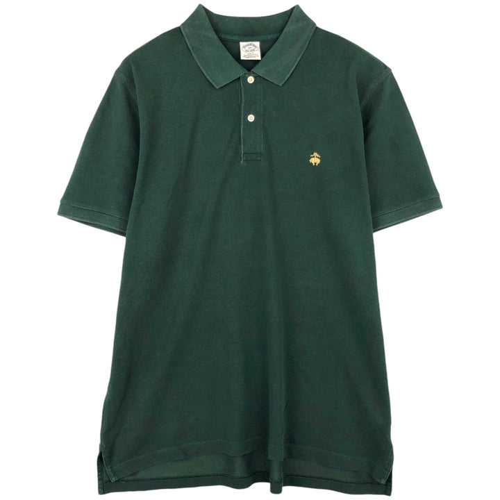 Brooks Brothers Est.1818 Short-Sleeve Polo Shirt, Men's Size XXL (approx.) cotton Green type dark green Vintage Second Hand