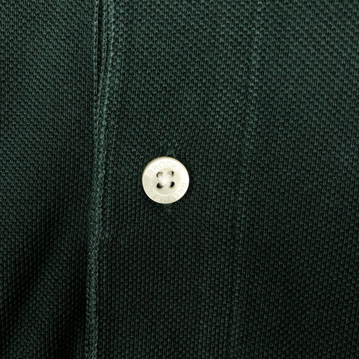 Brooks Brothers Est.1818 Short-Sleeve Polo Shirt, Men's Size XXL (approx.) cotton Green type dark green Vintage Second Hand