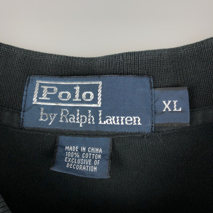 Ralph Lauren POLO by Ralph Lauren short sleeve polo shirt, men's XL size cotton black type Vintage Second Hand