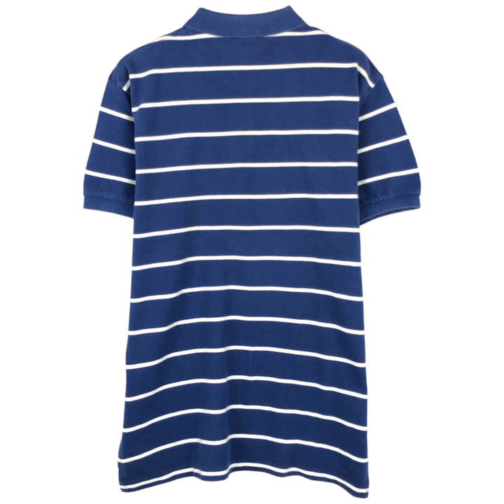 Ralph Lauren POLO by Ralph Lauren short sleeve striped polo shirt, men's size M cotton blue type Vintage Second Hand