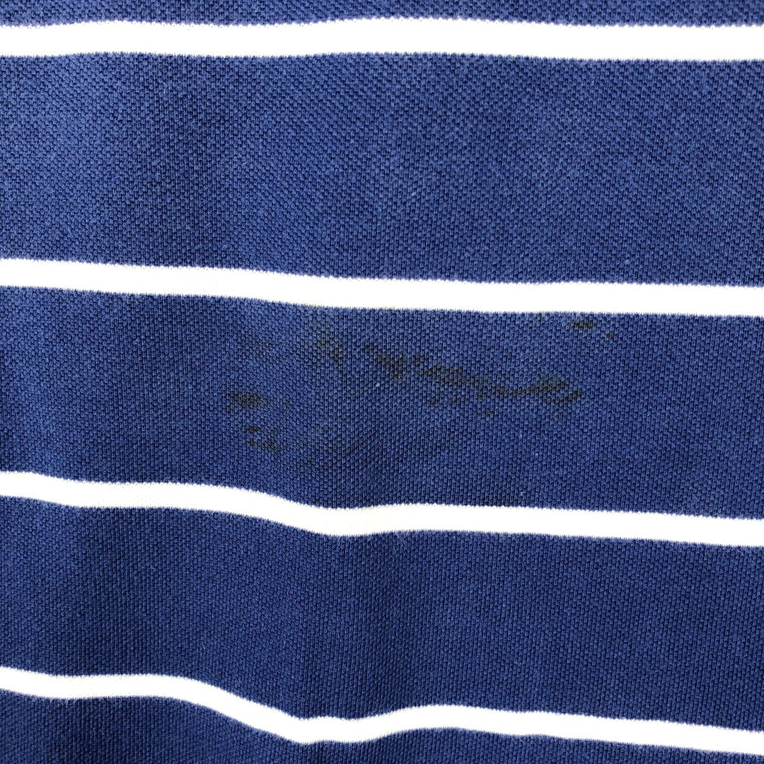 Ralph Lauren POLO by Ralph Lauren short sleeve striped polo shirt, men's size M cotton blue type Vintage Second Hand