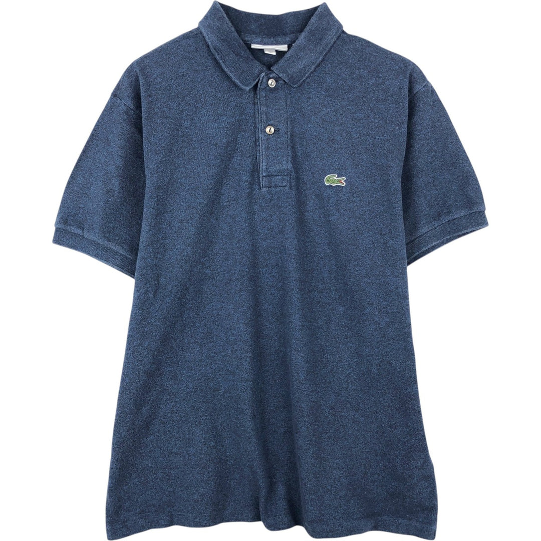 Lacoste Classic Fit short sleeve polo shirt, men's size L cotton navy blue type Vintage Second Hand