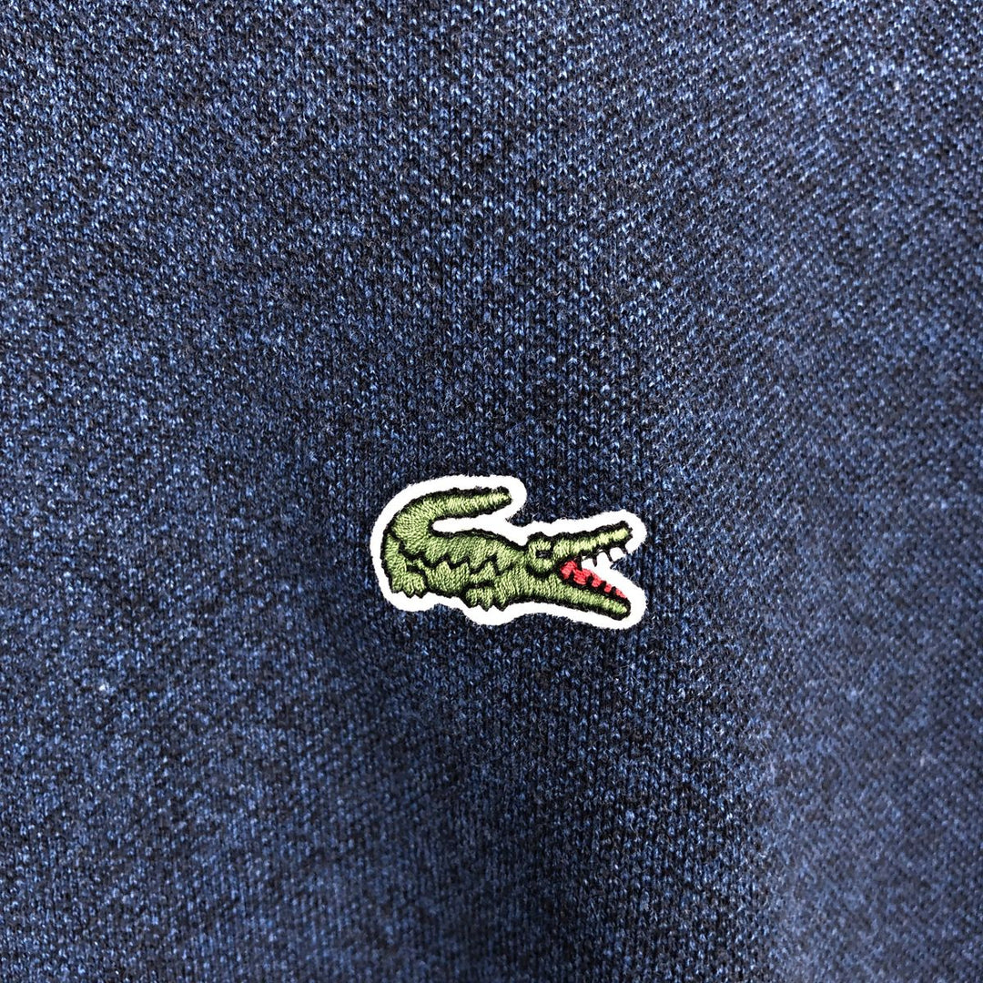 Lacoste Classic Fit short sleeve polo shirt, men's size L cotton navy blue type Vintage Second Hand