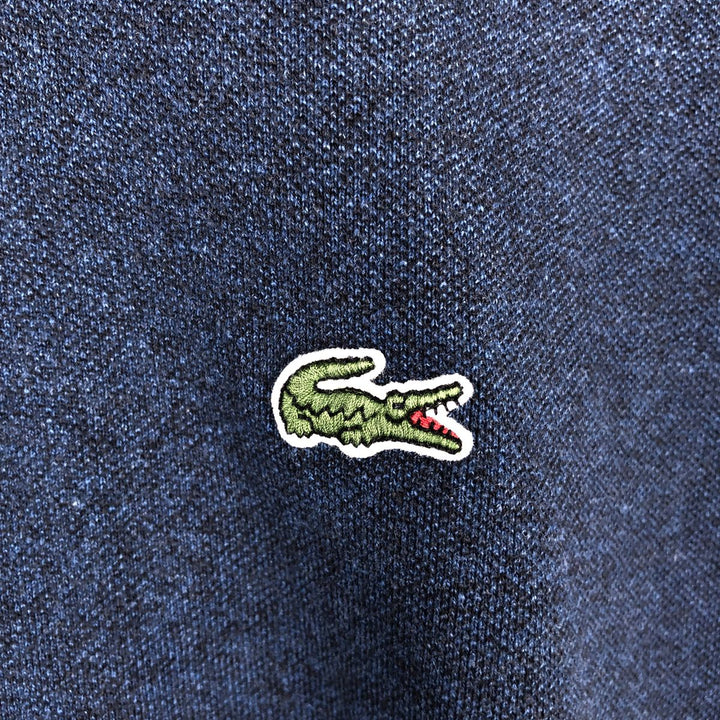 Lacoste Classic Fit short sleeve polo shirt, men's size L cotton navy blue type Vintage Second Hand
