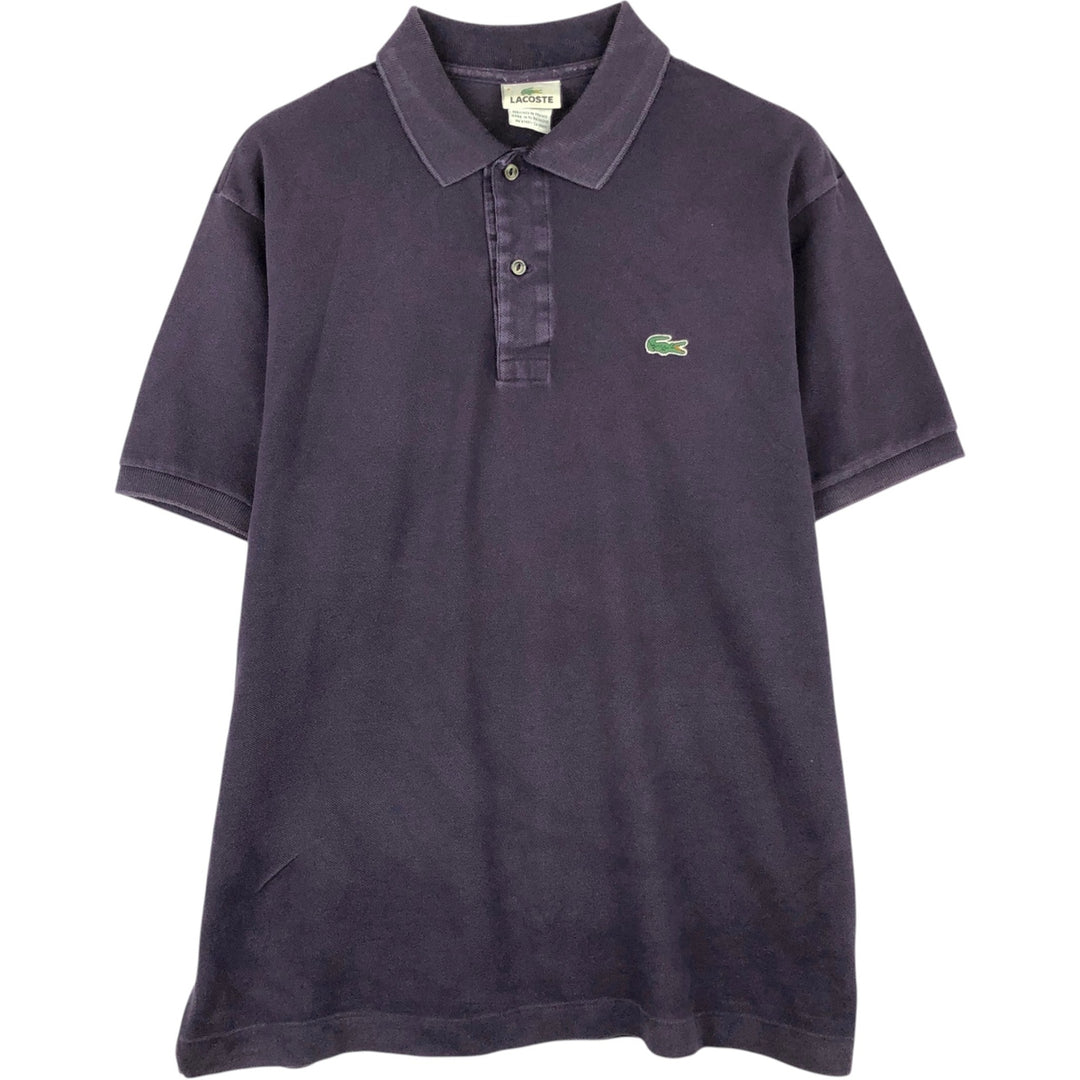 Lacoste LACOSTE French design short sleeve polo shirt size 6 men's XL equivalent cotton navy blue type Vintage Second Hand