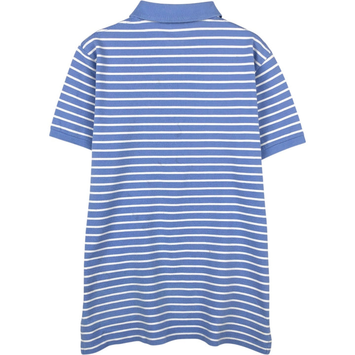 Ralph Lauren POLO by Ralph Lauren short sleeve striped polo shirt, men's size M cotton Blue type light blue Vintage Second Hand