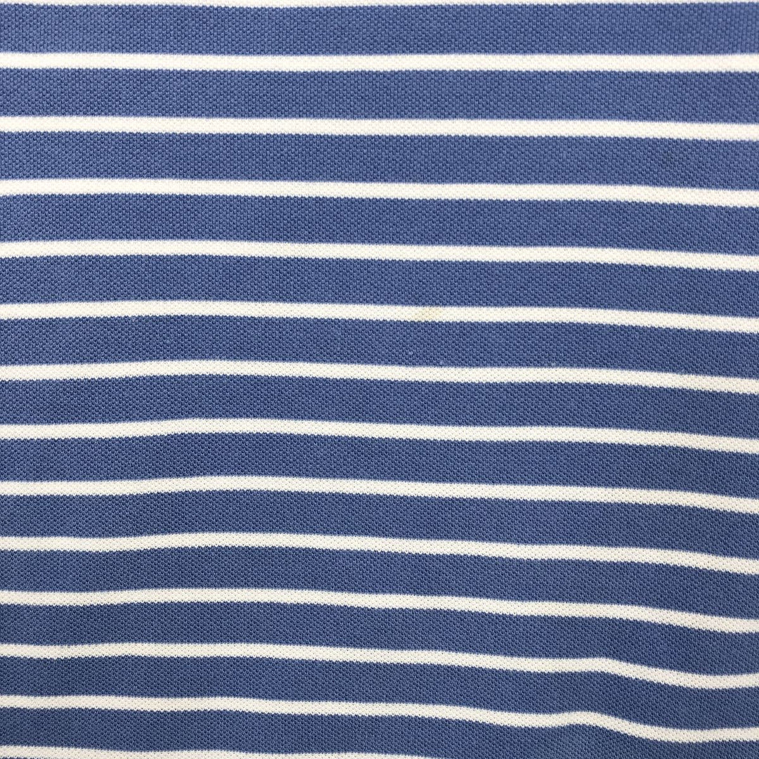 Ralph Lauren POLO by Ralph Lauren short sleeve striped polo shirt, men's size M cotton Blue type light blue Vintage Second Hand