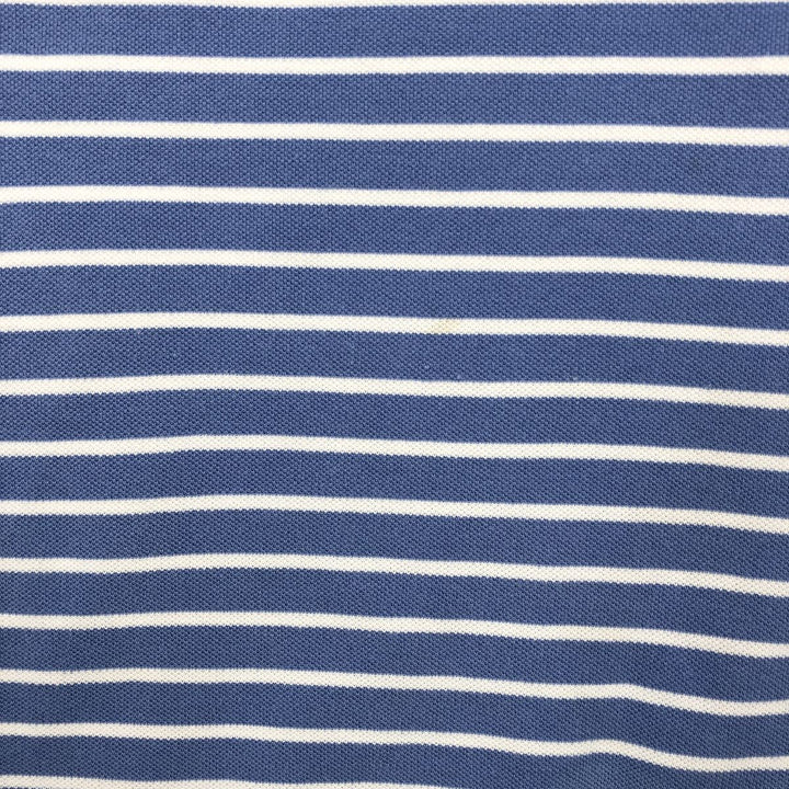 Ralph Lauren POLO by Ralph Lauren short sleeve striped polo shirt, men's size M cotton Blue type light blue Vintage Second Hand