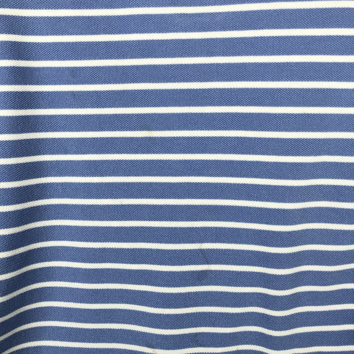Ralph Lauren POLO by Ralph Lauren short sleeve striped polo shirt, men's size M cotton Blue type light blue Vintage Second Hand