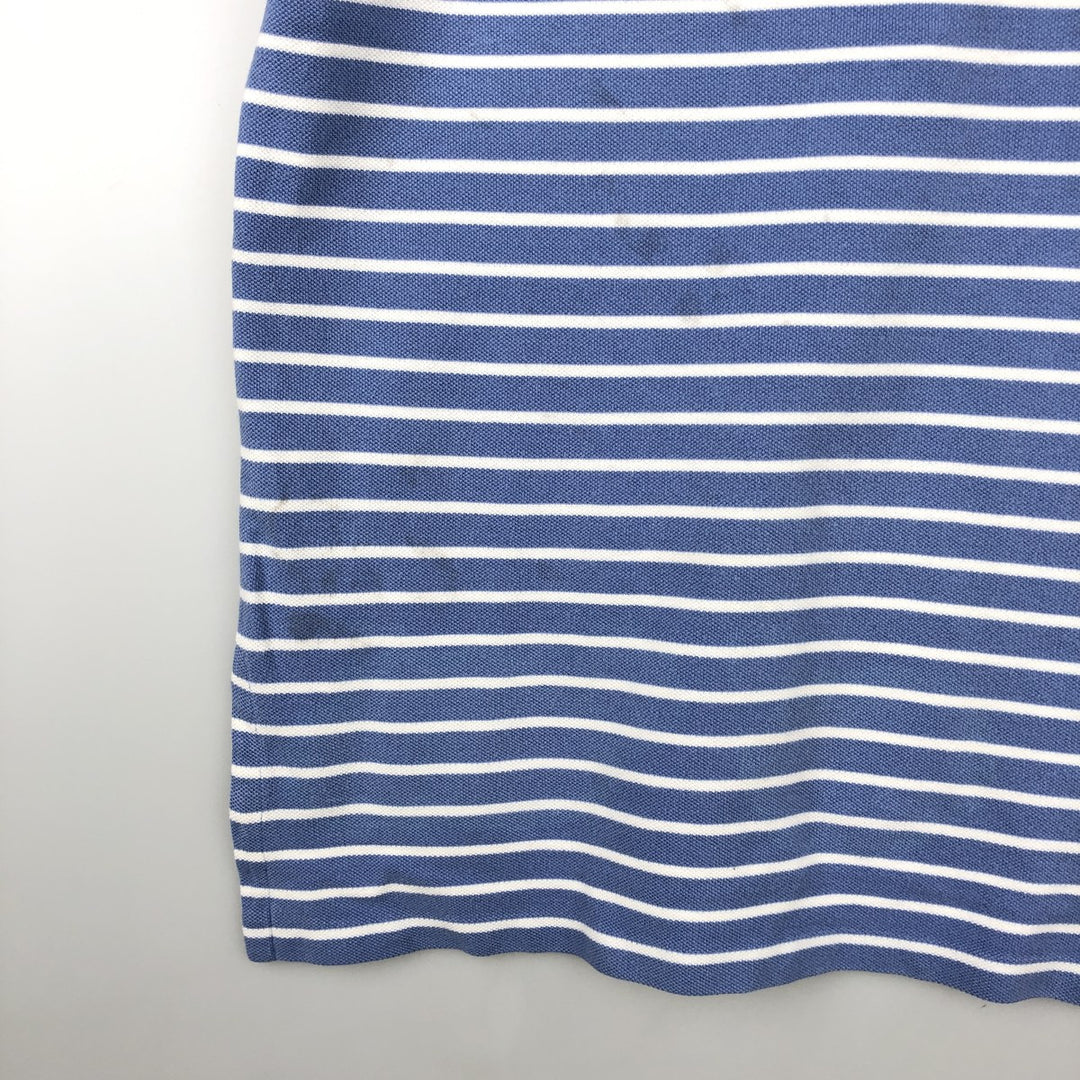 Ralph Lauren POLO by Ralph Lauren short sleeve striped polo shirt, men's size M cotton Blue type light blue Vintage Second Hand