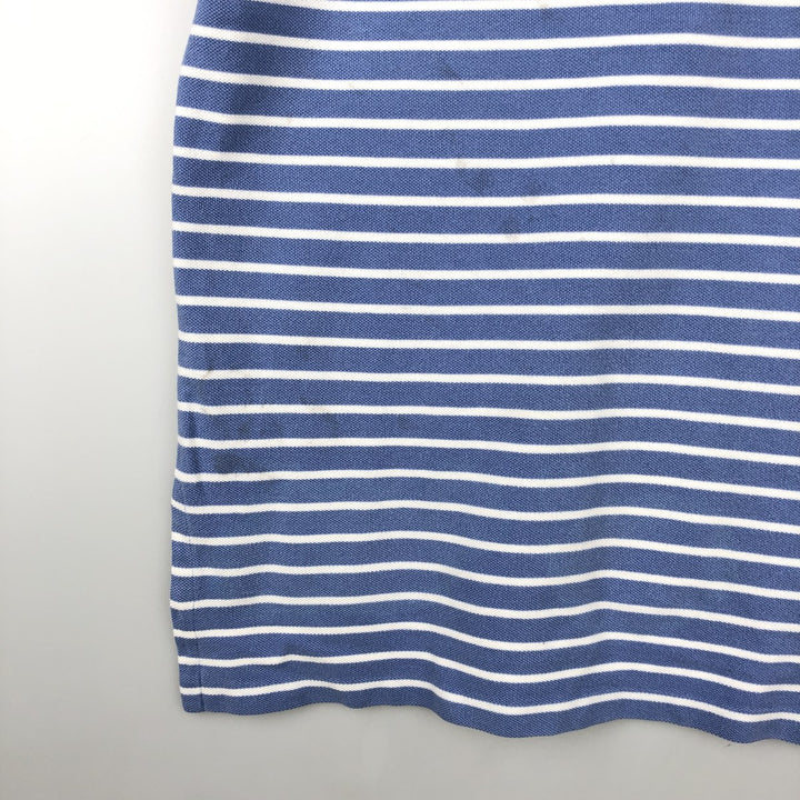 Ralph Lauren POLO by Ralph Lauren short sleeve striped polo shirt, men's size M cotton Blue type light blue Vintage Second Hand