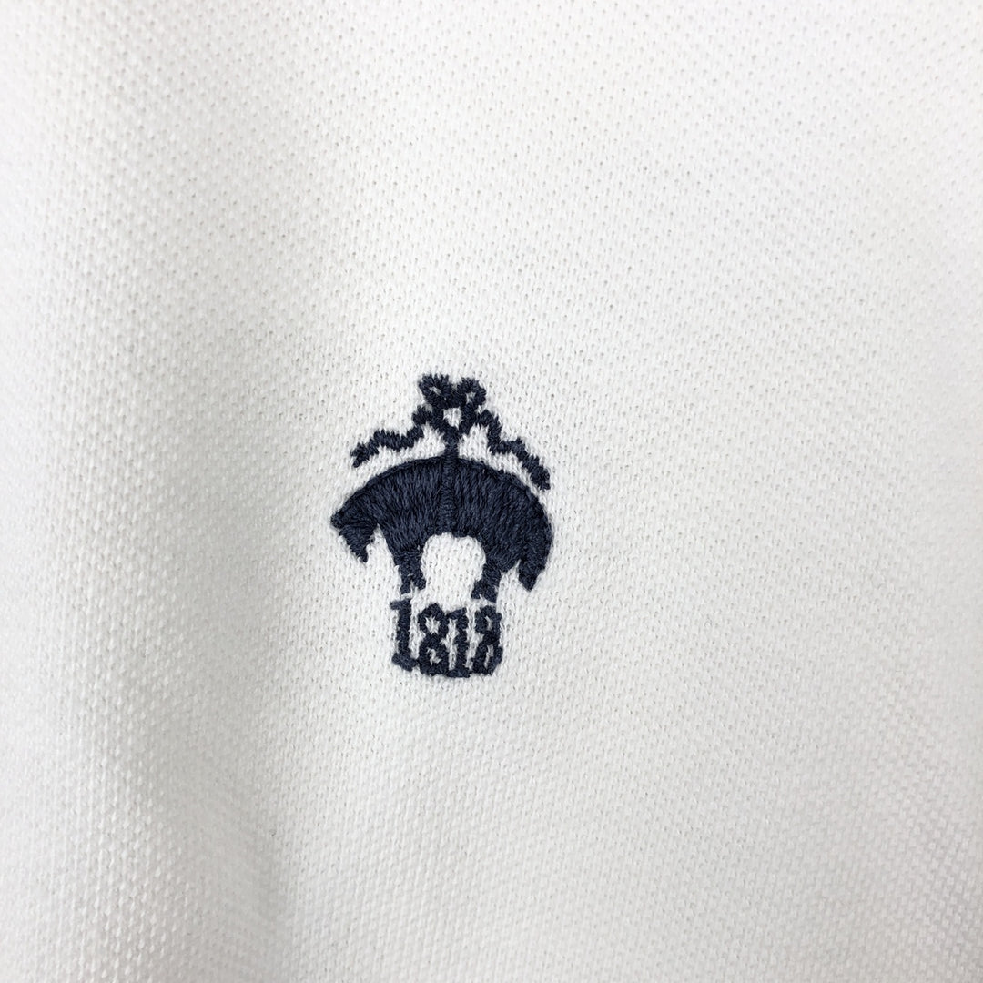 1980'S Brooks Brothers Golden Fleece Short-Sleeve Polo Shirt, Made in USA, Men's Size L (approx.), Vintage cotton white type Vintage Second Hand