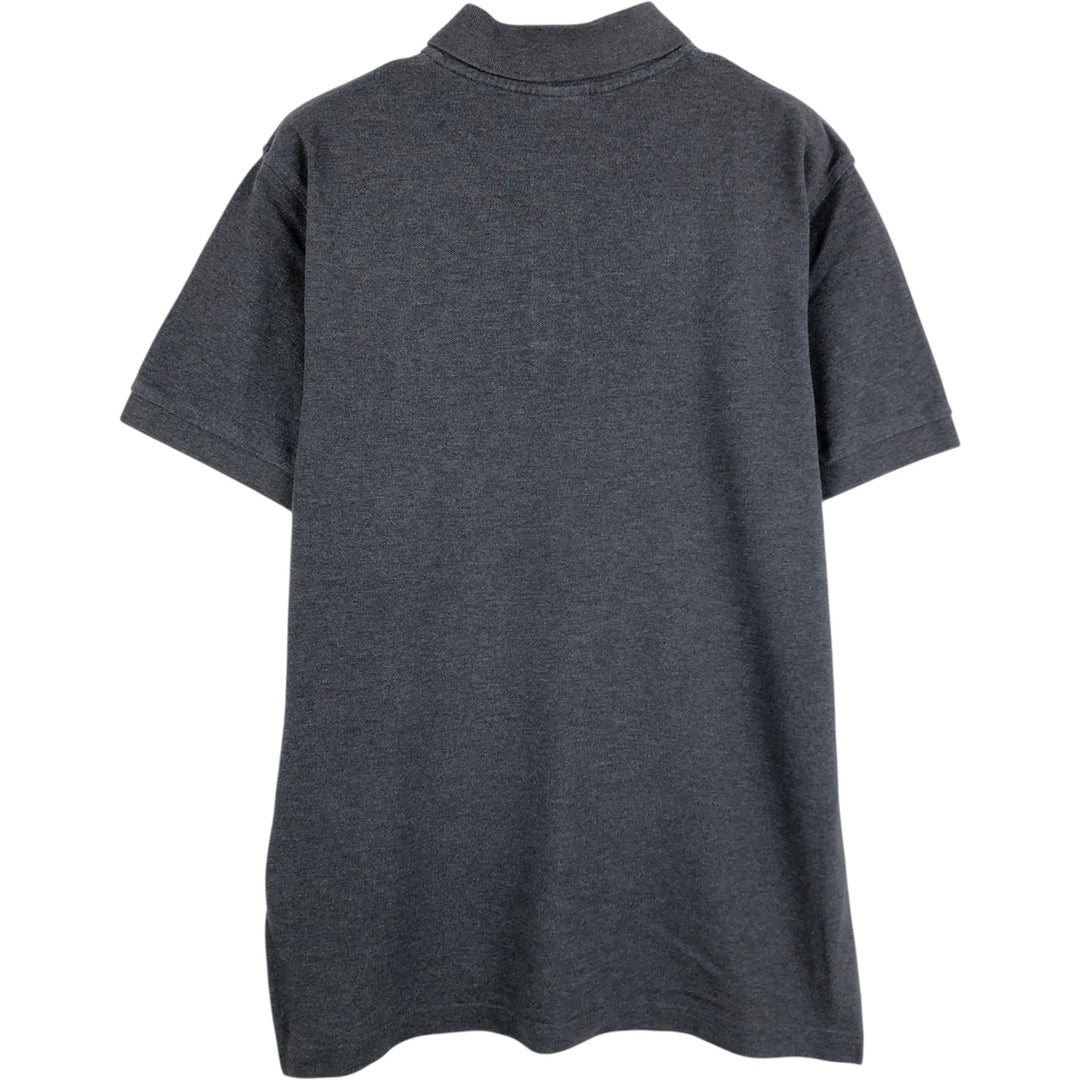 Brooks Brothers 1818 Slim Fit Short-Sleeve Polo Shirt, Men's Size L (approx.) cotton Charcoal Vintage Second Hand