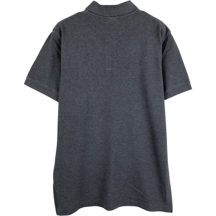 Brooks Brothers 1818 Slim Fit Short-Sleeve Polo Shirt, Men's Size L (approx.) cotton Charcoal Vintage Second Hand