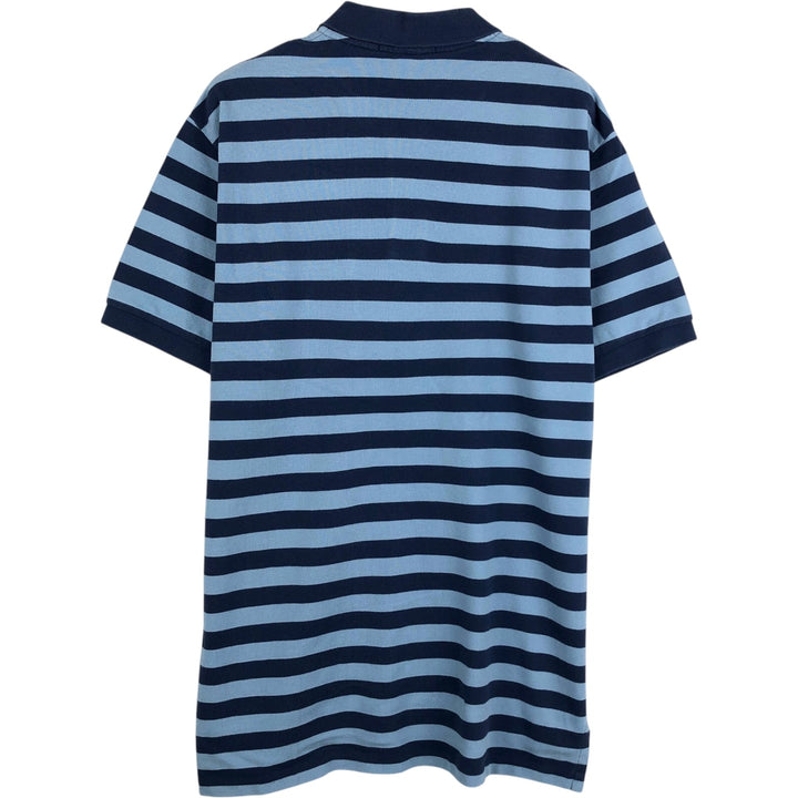 Ralph Lauren POLO by Ralph Lauren short sleeve striped polo shirt, men's size L cotton navy blue type Vintage Second Hand