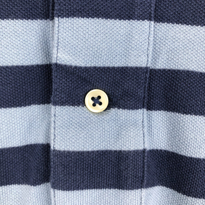 Ralph Lauren POLO by Ralph Lauren short sleeve striped polo shirt, men's size L cotton navy blue type Vintage Second Hand